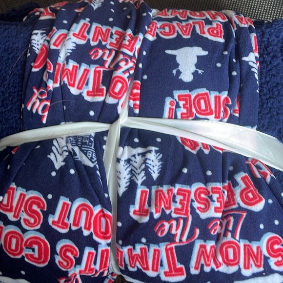 Cozy Blue Fleece Pajama Set - Picture 4 of 4